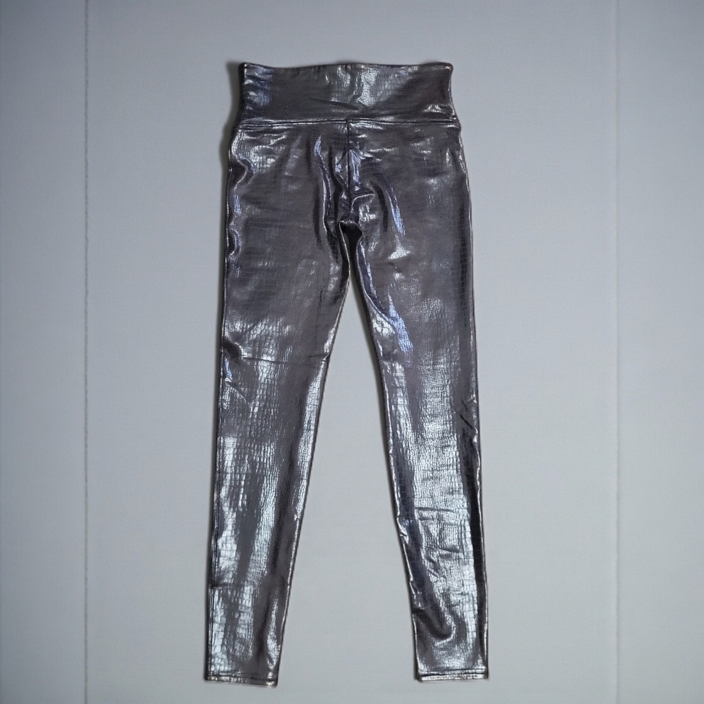 Spanx Python Print Leggings Chocolate Brown Sz La… - image 2